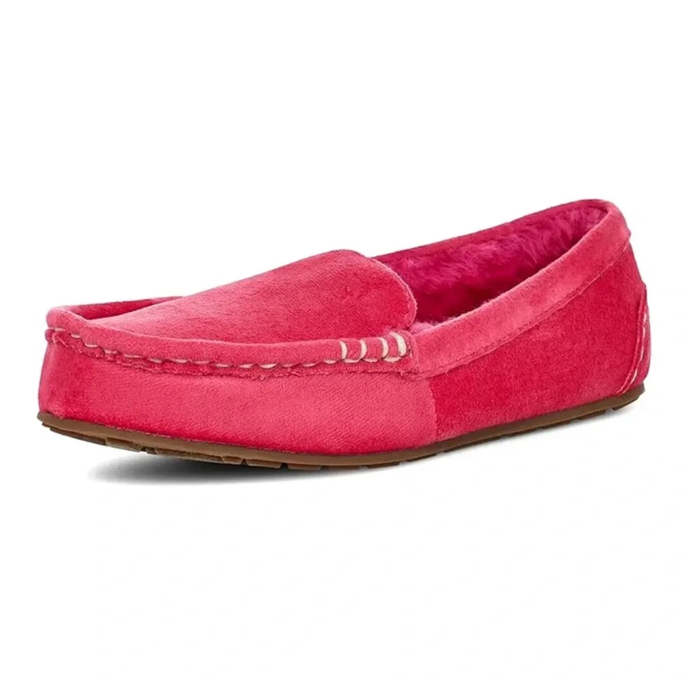 Koolaburra by UGG Girl’s‎ Riley Shimmer Slippers Size 1K Raspberry Rose Loafers
